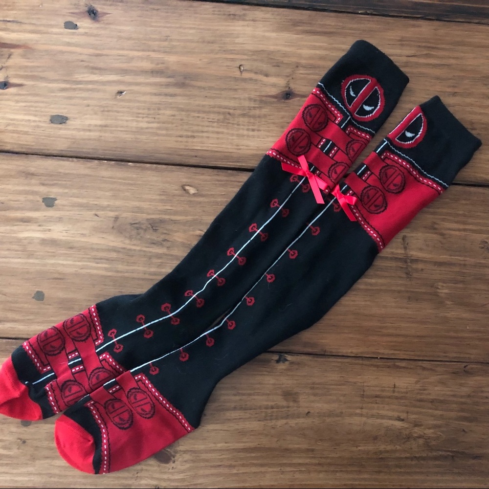 Deadpool Knee High Socks